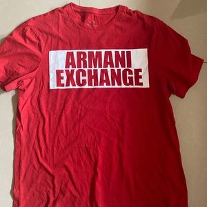 Red Armani exchange tee